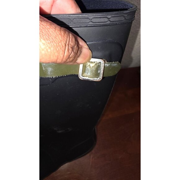 Hunter Original Tall Rubber Rain Boots Women Size 6 Navy Blue Waterproof - Picture 7 of 8